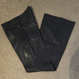 7 For All Mankind Indigo Sheen Flare Jeans